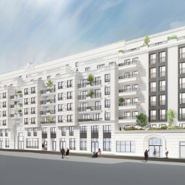 « JULES VERNE »<br>
10,16 Rue jules Verne<br>
92300 LEVALLOIS<br>
Construction de 508 logements collectifs et 1 Commerce