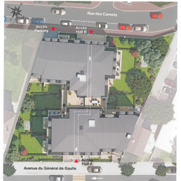 « VILLA LIVIA »<br>
168/168 Avenue du Général de Gaulle - 21 rue des carnets<br>
92140 CLAMART<br>
Construction de 64 logements collectifs et d’un Parkings sur 2 Sous-sols