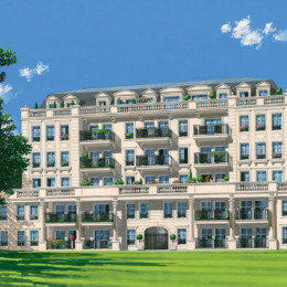 « RIVET »<br>
16-24, rue Paul Rivet<br>
92350 LE PLESSIS ROBINSON<br>
Construction de 58 logements