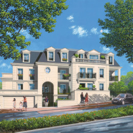 « RIVET »<br>
16-24, rue Paul Rivet<br>
92350 LE PLESSIS ROBINSON<br>
Construction de 58 logements