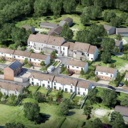 « ALILA »<br>
41, Rue Jaques Deschamps-La Croix du Mont<br>
78270 BONNIERE SUR SEINE <br>
Construction 29 maisons et 16 logements collectifs Bonnieres_Alila