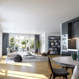 « ESSENTIEL »<br>
3,5 Rue Henri Mayer<br>
92130 ISSY-LES-MOULINEAUX<br>
Construction de 69 logements collectifs SCCV MAYER BLANDAN